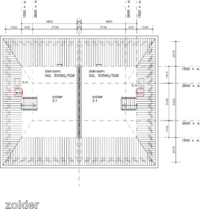 plattegrond tweede verdieping grutto accent bouw