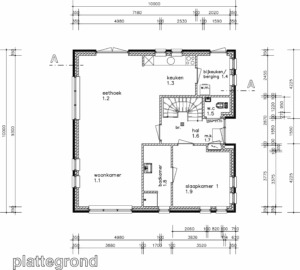 plattegrond begane grond model stern