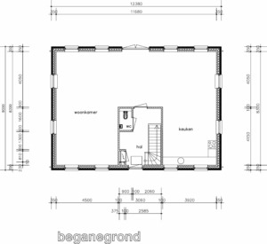 plattegrond begane grond model valk