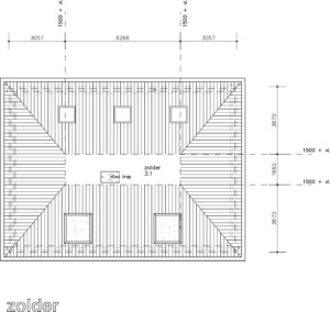 plattegrond tweede verdieping model valk